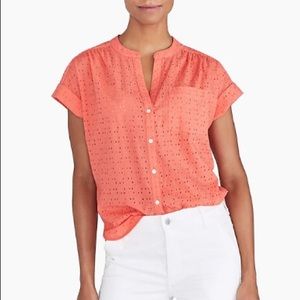 JCrew eyelet camp shirt S